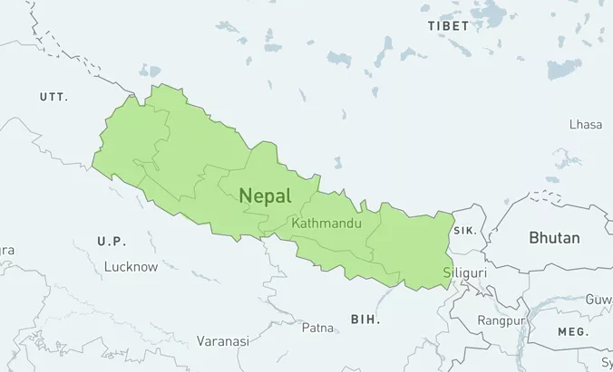 Map of Nepal