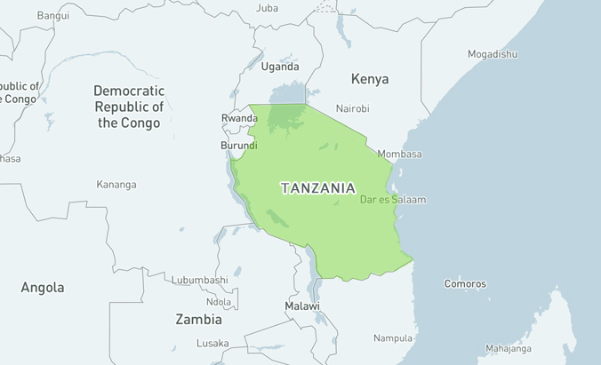 Map of Tanzania