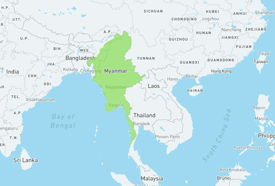 Map of Myanmar